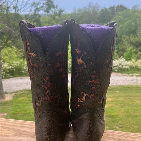 Laredo Brown Western Cowboy Boots - Picture 6 of 9